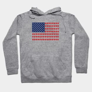 Paw Print American Flag Hoodie